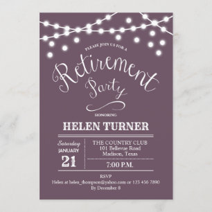 Mauve Lavender Rustic Pension Party bjudan Inbjudningar