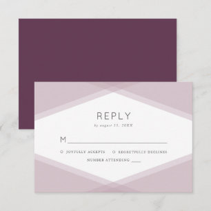Mauve Layered Geometric & Mörk Lila OSA Kort