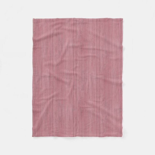 Mauve Lila Bamboo Wood Grain look Fleecefilt (Framsidan)