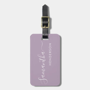 Mauve Lila Luggage Tags Bröllop Bord Plan/Favor Bagagebricka