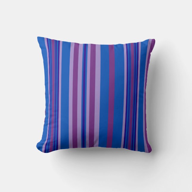 Mauve, Lila, marinflottan, Blue Deckcourt Rand Kudde (Framsida)