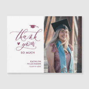 Mauve Lila Minimalist Photo Studenten Tack