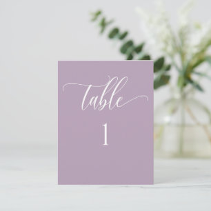 Mauve Lila Modern Minimalist Bordsnummer
