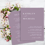 Mauve Lila Modern Typografi allt på ett Bröllop Inbjudningar<br><div class="desc">Mauve Lila Modern Typografi allt på ett minimalistiskt bröllopskort. Fira din speciella dag med den här eleganten och ett vackert bröllopskort för att passa ditt speciella tillfälle. Alla texterna är i förväg ordnade så att du enkelt och snabbt kan anpassa dig med dina egna detaljer. Om du behöver anpassa eller...</div>