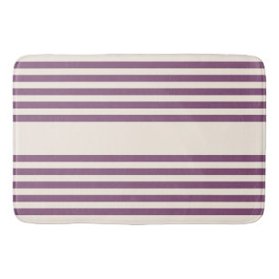 Mauve lila och beige fem rand mönster badrumsmatta