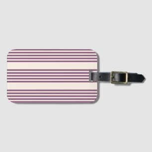 Mauve lila och beige fem rand mönster bagagebricka