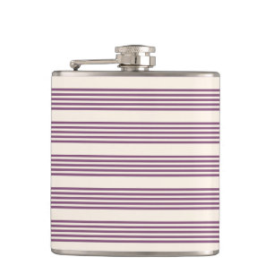 Mauve lila och beige fem rand mönster fickplunta
