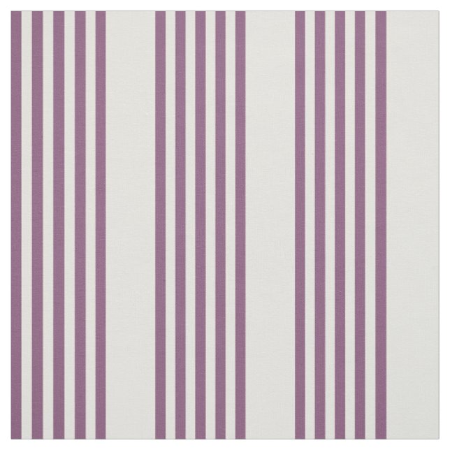 Mauve lila och beige fem rand mönster tyg (Provkarta)
