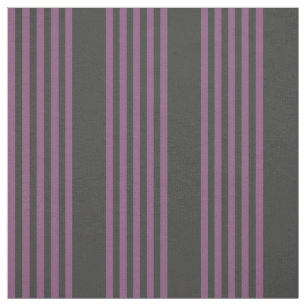 Mauve lila och kol fem rand mönster tyg