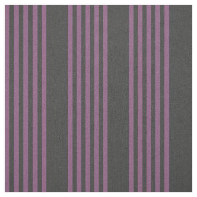 Mauve lila och kol fem rand mönster tyg (Provkarta)