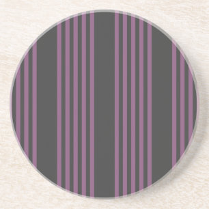 Mauve lila och kol fem rand mönster underlägg