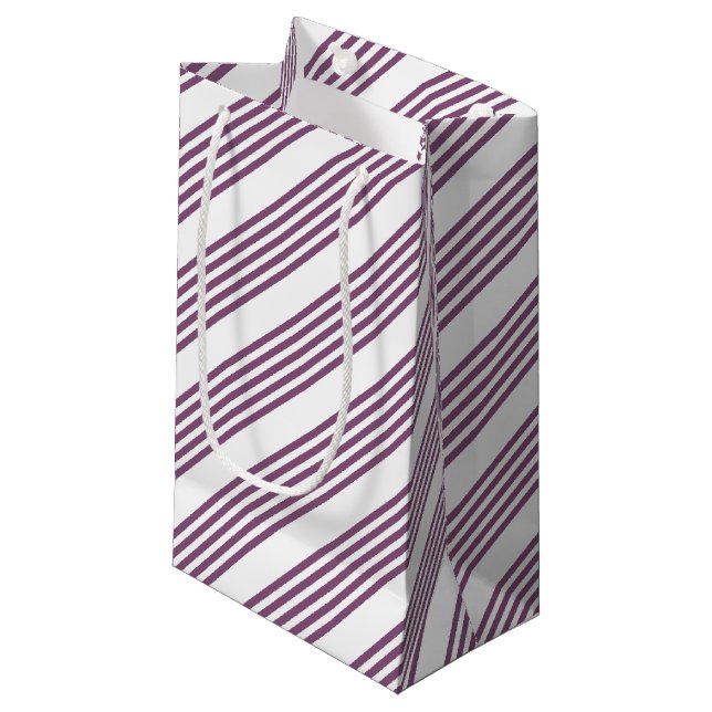 Mauve lila och vit fem rand mönster (Framsidan Vinklad)