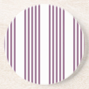 Mauve lila och vit fem rand mönster underlägg