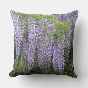 Mauve Lila Wisteria Flowers Dekorativ kudde