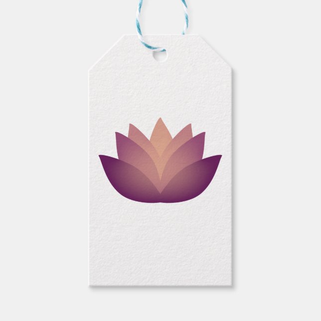 Mauve Lotus Flower design Presentetikett (Framsidan)