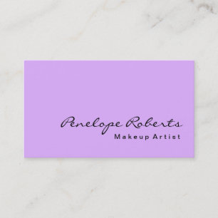 Mauve Mallow Rosa Makeup Artist Calligraphy Visitkort
