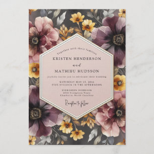 Mauve & Marigold Dyster Bröllopsdag Inbjudningar