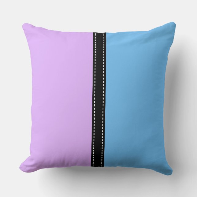 Mauve & Maya blue Solid Färg Background Kudde (Framsida)