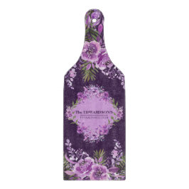 Mauve Meadows: A Tapestry of Flowers Cutter Board