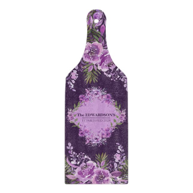 Mauve Meadows: A Tapestry of Flowers Cutter Board (Framsidan)