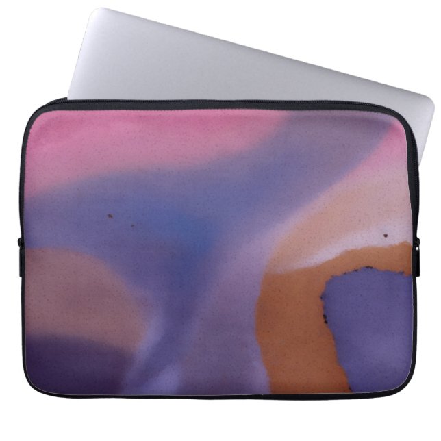 “Mauve Mirage Flow”  –  Abstrakt Rosa Blå Persika Laptop Fodral (Framsidan)