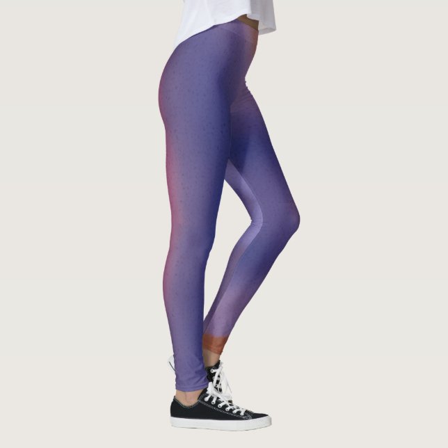“Mauve Mirage Flow”  –  Abstrakt Rosa Blå Persika Leggings (Höger)