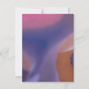 ’Mauve Mirage Flow’ - Abstrakt Rosa Blue Peach Vykort
