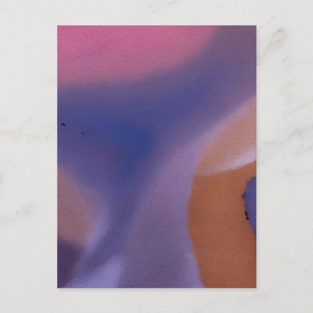 ’Mauve Mirage Flow’ - Abstrakt Rosa Blue Peach Vykort (Framsida)
