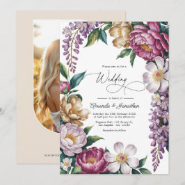 Mauve Mist, Champagne Gold & White Bröllop med Blo Inbjudningar