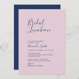 Mauve & Navy | Enkel Luncheon med minimal Möhippa Inbjudningar
