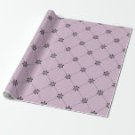 Mauve och Black Vintage Mönster Presentpapper<br><div class="desc">Dusky lila och svarta paris temade vintage mönster som omsluter papper.</div>