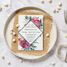 Mauve och Burgundy Blommigt Bröllop