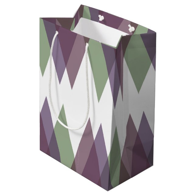 Mauve och grönt trianglar (Baksidan Vinklad)