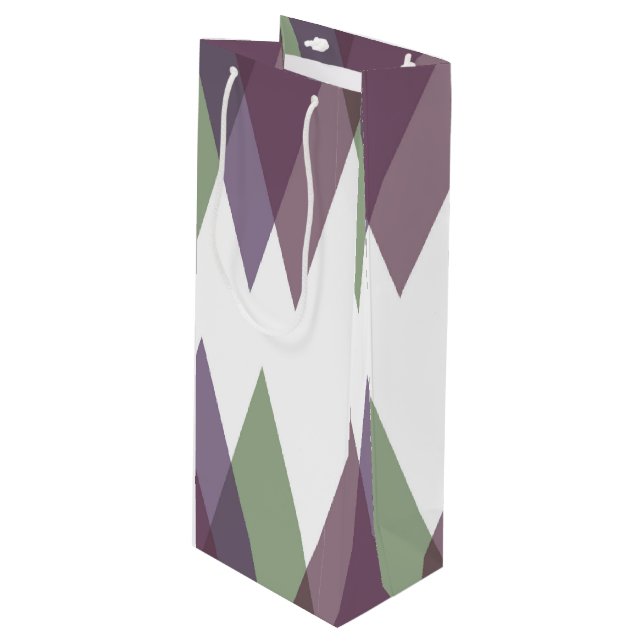 Mauve och grönt trianglar (Framsidan Vinklad)