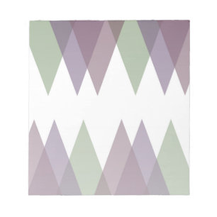 Mauve och grönt trianglar anteckningsblock