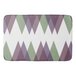 Mauve och grönt trianglar badrumsmatta