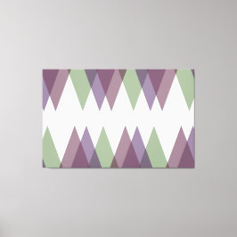 Mauve och grönt trianglar canvastryck