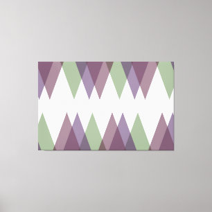 Mauve och grönt trianglar canvastryck