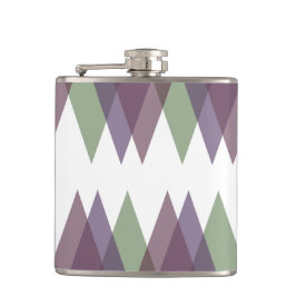 Mauve och grönt trianglar fickplunta