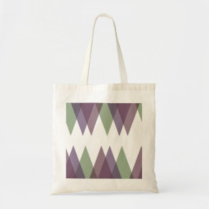 Mauve och grönt trianglar tygkasse