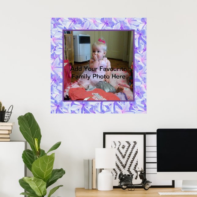 Mauve och Rosa Frangipani, Photo Poster (Hemmakontoret)