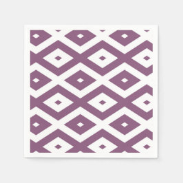 Mauve och vit diamant mönster pappersservett