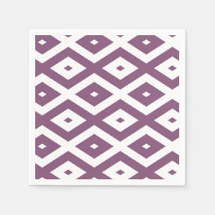 Mauve och vit diamant mönster pappersservett