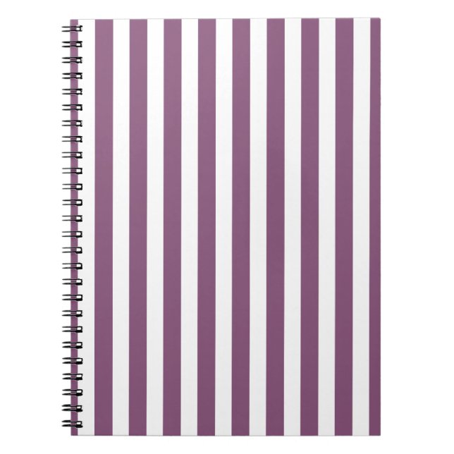 Mauve och white candy rand anteckningsbok (Framsidan)