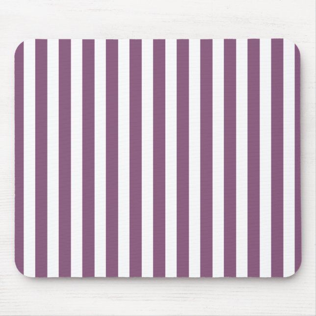 Mauve och white candy rand musmatta (Framsidan)
