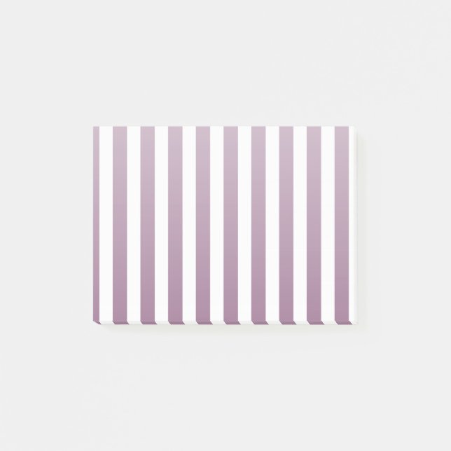 Mauve och white candy rand post-it block (Framsida)