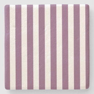 Mauve och white candy rand stenunderlägg