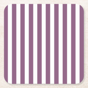 Mauve och white candy rand underlägg papper kvadrat