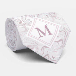 Mauve och White Marble tittar med Diamond Monogram Slips