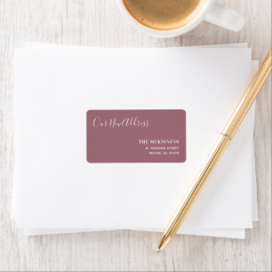 Mauve Paint Swatch Ny adress Adressetikett
